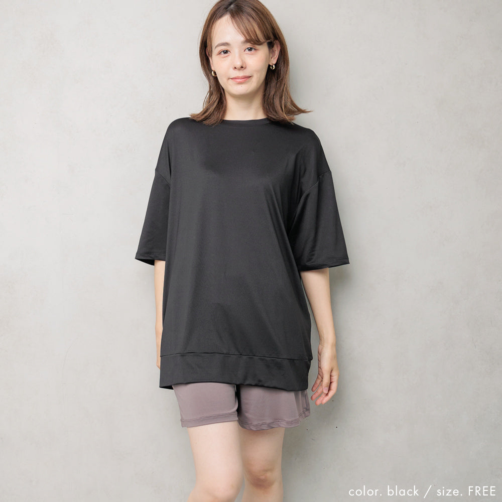 UPF50+ 5分袖 Tシャツ ラッシュガード レディース