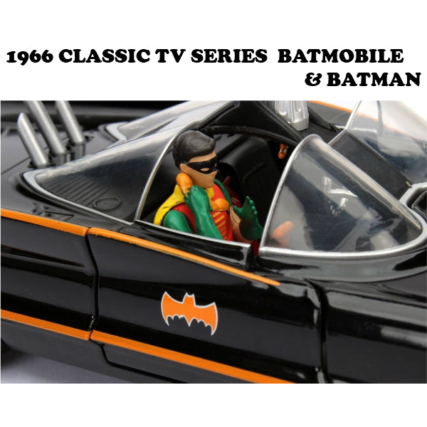 1:24 1966 CLASSIC TV Series BATMOBILE W/BATMAN【バットモービル】【JADA ミニカー】