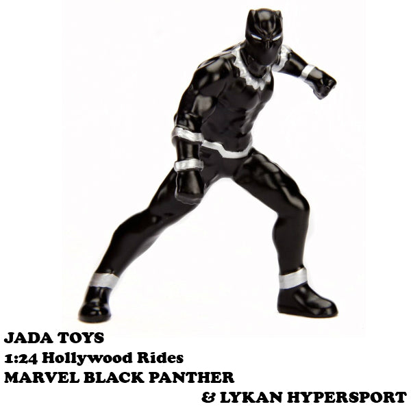 1:24 MARVEL BLACK PANTHER &amp; LYKAN HYPERSPORT [Black Panther minicar]