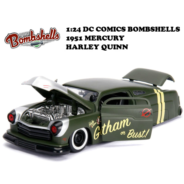 1:24 DC COMICS BOMBSHELLS 1951 MECURY &amp; HARLEY QUINN Mini Car