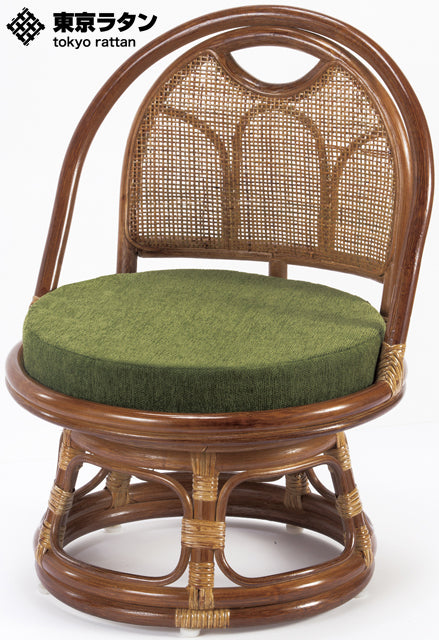 natural rattan swivel chair