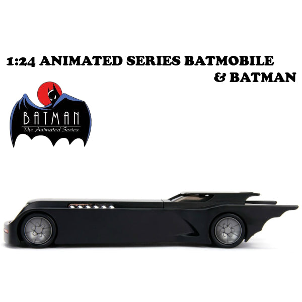 1:24 ANIMATED SERIES BATMOBILE W/BATMAN【バットモービル】【JADA ミニカー】