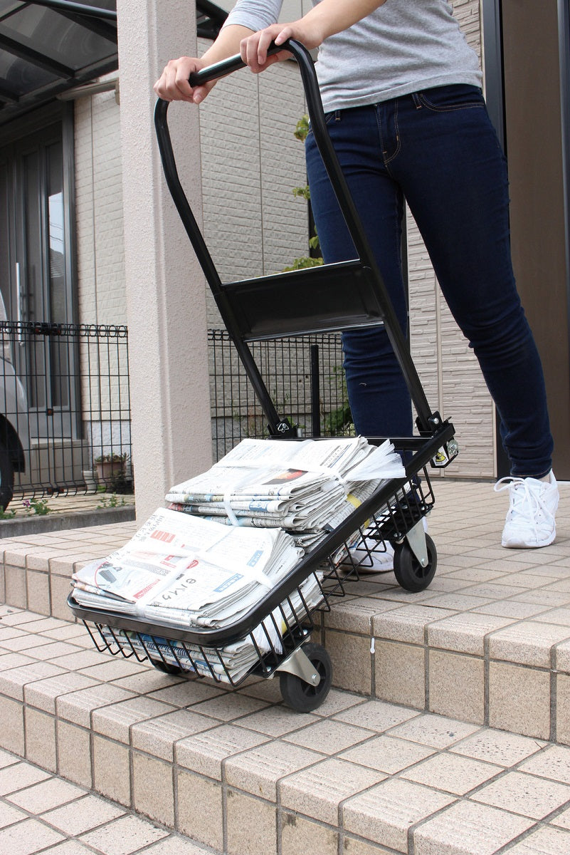 折りたたみ式バスケット台車