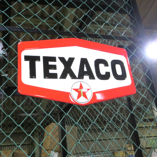 BIG ダイカット エンボスメタルサイン  TEXACO