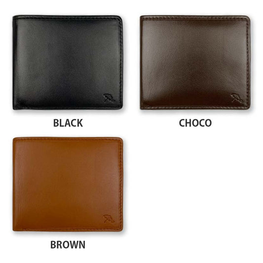 [All 3 colors] Arnold Palmer Sheep leather bi-fold wallet with inner bellow short wallet