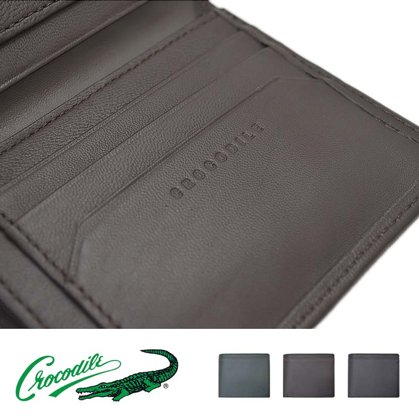 [All 3 colors] CROCODILE Crocodile Wallet Bifold Wallet Middle Bella Real Leather