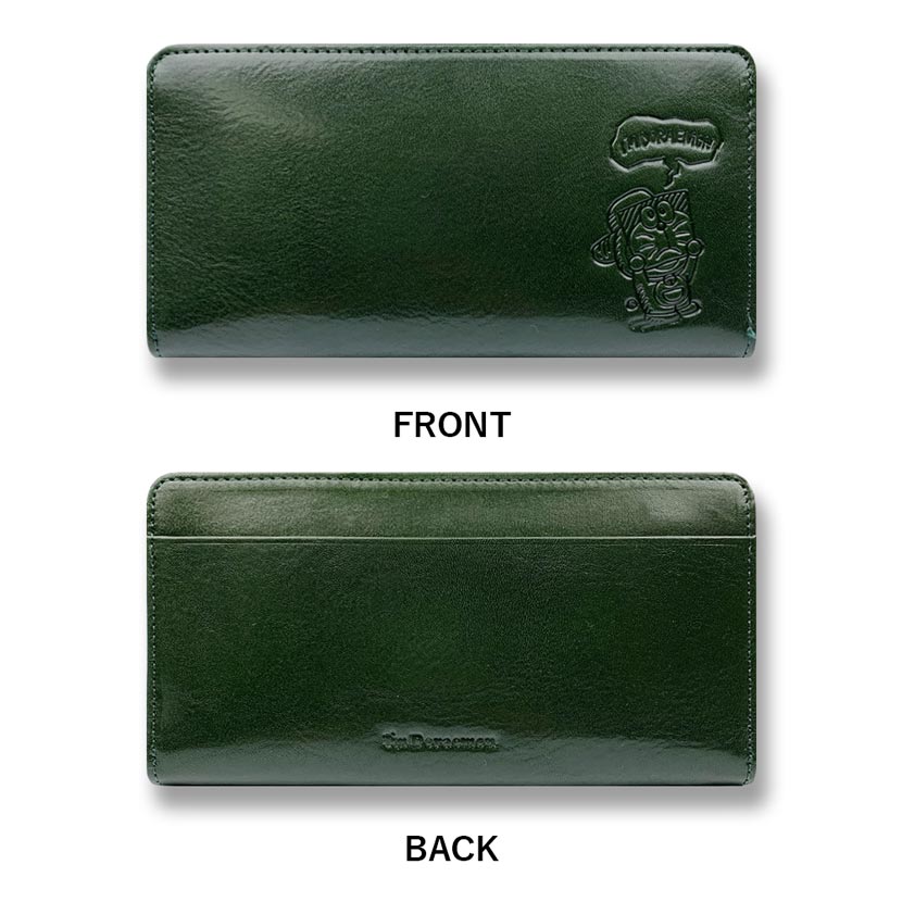 [All 5 colors] Doraemon Fujiko Pro Luxury Italian Leather Round Zipper Wallet Long Wallet Real Leather
