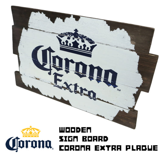 Wooden sign board CORONA EXTRA PLAQUE
