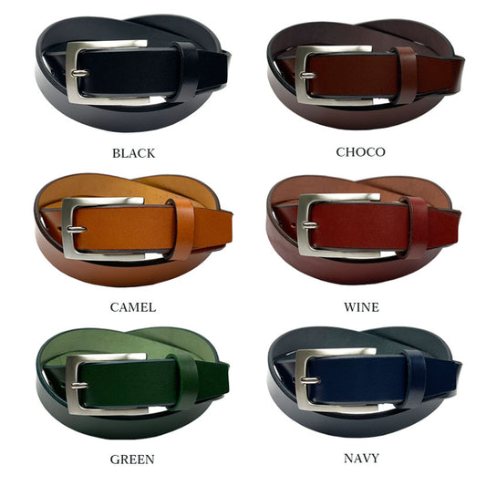 All 6 colors LIBERO Made in Japan Himeji Leather Casual Belt Real Leather Cowhide