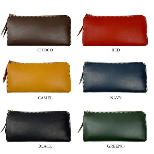 [All 6 colors] LIBERO Made in Japan Tochigi Leather Round Zipper Long Wallet Long Wallet