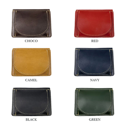 All 6 colors LIBERO Made in Japan Tochigi Leather Super Mini Trifold Wallet Mini Wallet Trifold Real Leather Cowhide