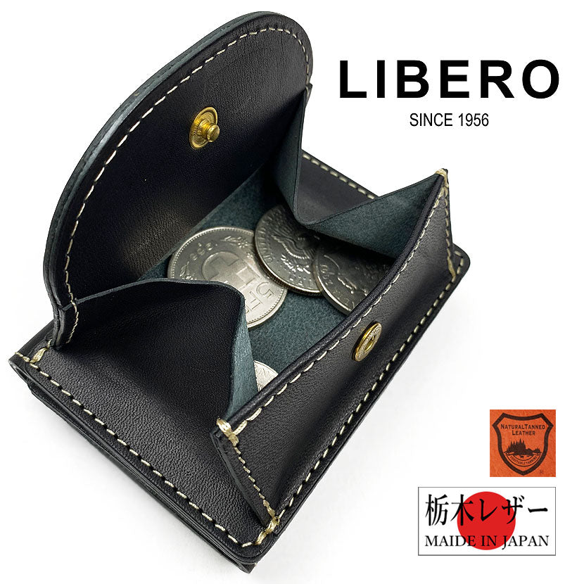 All 6 colors LIBERO Made in Japan Tochigi Leather Super Mini Trifold Wallet Mini Wallet Trifold Real Leather Cowhide