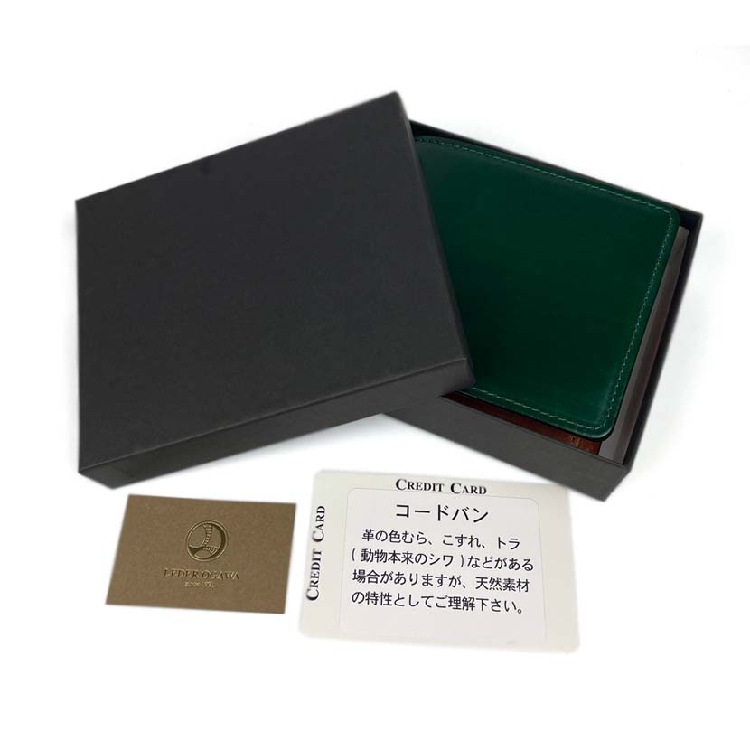 SUNAMURA Sunamura Made in Japan Luxury Leather Cordovan Bifold Wallet Short Wallet Real Leather Genuine Leather