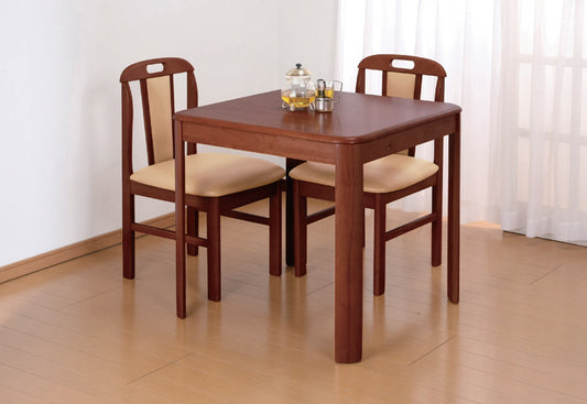 natural wood dining table
