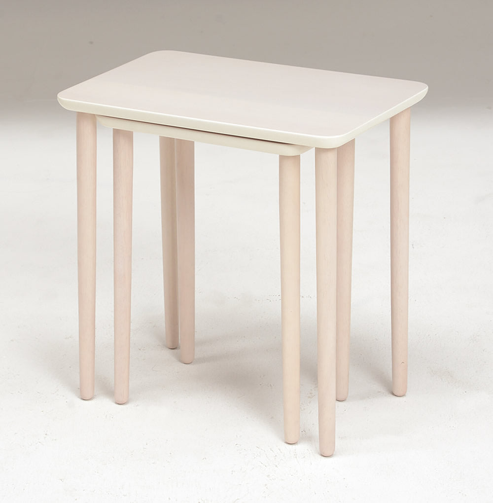 wooden nesting table