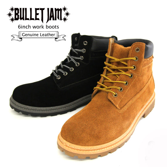 [☆BULLET JAM☆] Genuine leather yellow boots 6 inch work boots BJ-5126