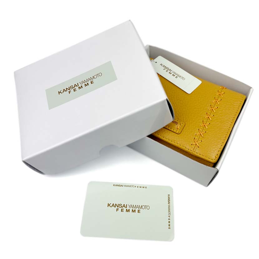 [All 5 colors] KANSAI YAMAMOTO (Yamamoto Kansai) Real Leather L-shaped Zipper Bifold Wallet Wallet