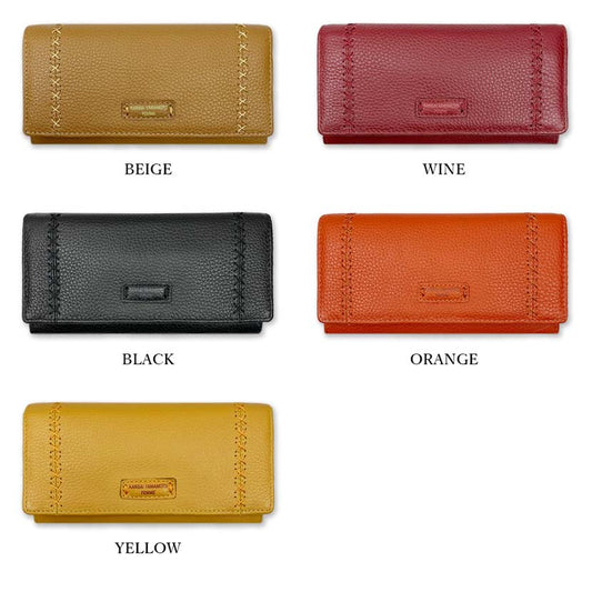 [All 5 colors] KANSAI YAMAMOTO (Yamamoto Kansai) Real leather L-shaped zipper cover bi-fold long wallet