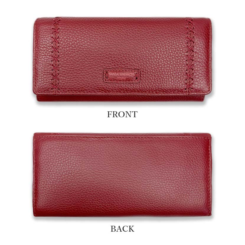 [All 5 colors] KANSAI YAMAMOTO (Yamamoto Kansai) Real leather L-shaped zipper cover bi-fold long wallet