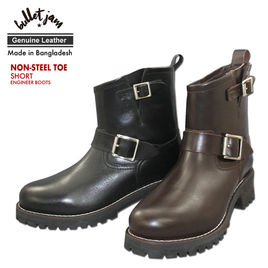 [☆BULLET JAM☆] [Genuine leather] All genuine leather short engineer boots BJ-270