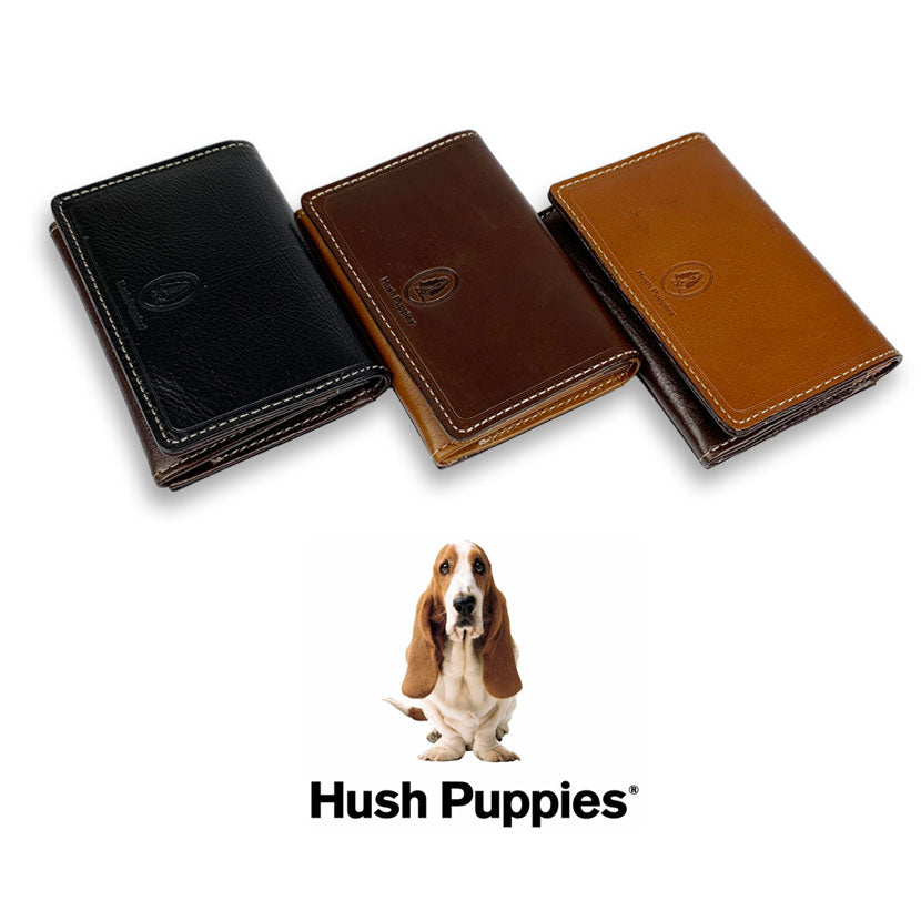 全3色　Hush Puppies ハッシュパピー リアルレザー バイカラー 名刺入れ カードケース パスケース