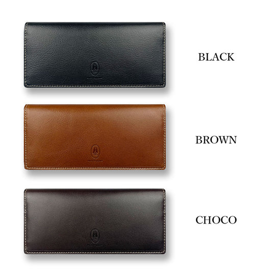 All 3 colors Hush Puppies Real Leather Bicolor Cover Long Wallet Long Wallet Slim