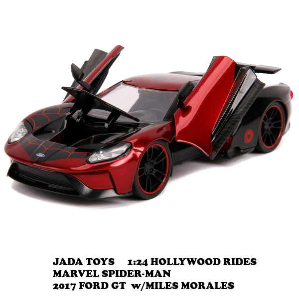 1:24 MARVEL SPIDERMAN MILES MORALES &amp; 2017 FORD GT [Spider-Man Mini Car]