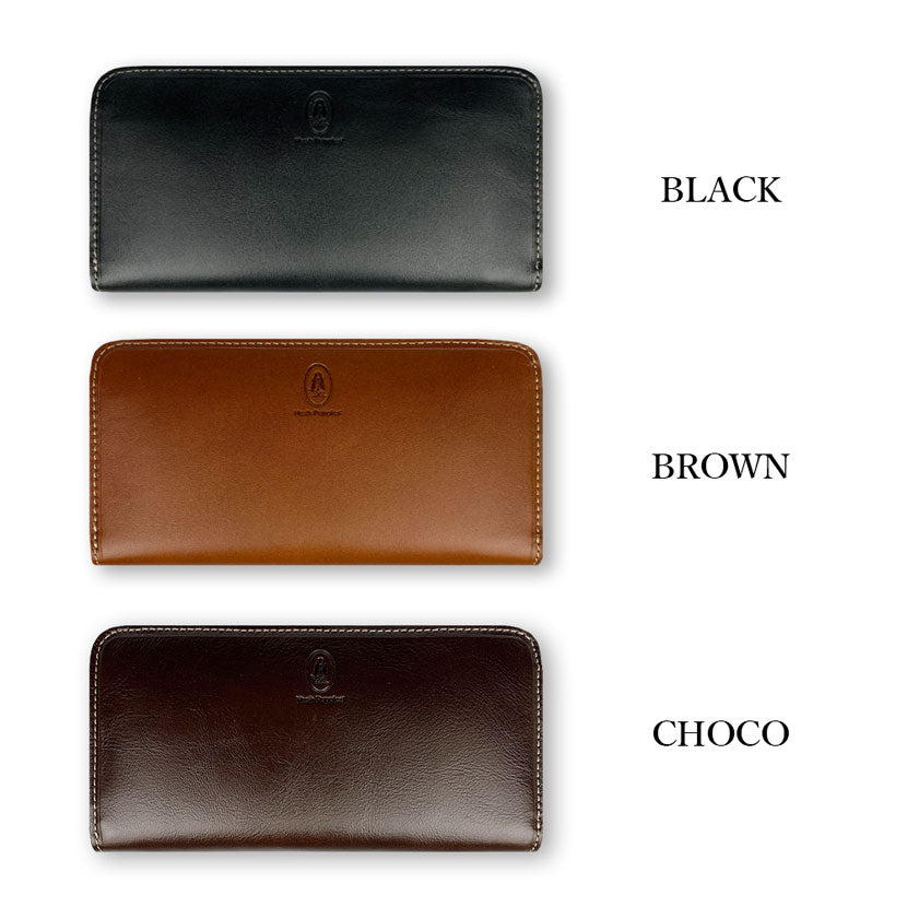 All 3 colors Hush Puppies Real Leather Bicolor Round Zipper Long Wallet Long Wallet