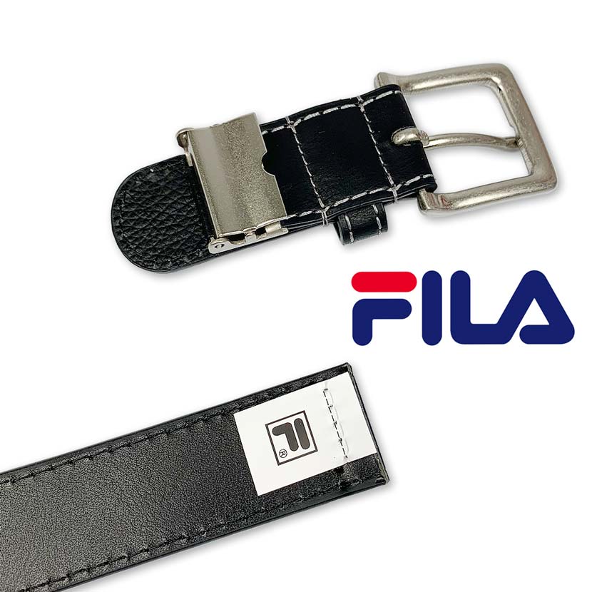 【全3色】FILA フィラ ロゴ型押し レザーベルト ビジネス ベルト タイト 2.8cm