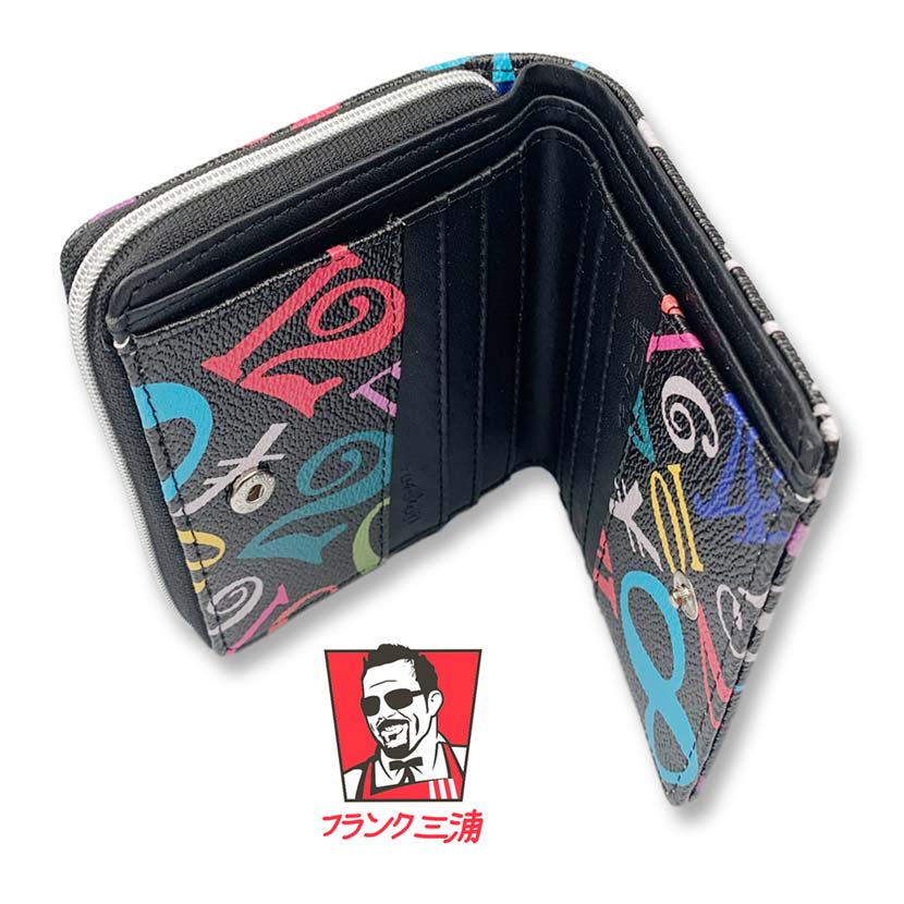 【全2色】Frank Miura フランク三浦 ラウンドファスナー 二つ折り財布 ショートウォレット 合皮