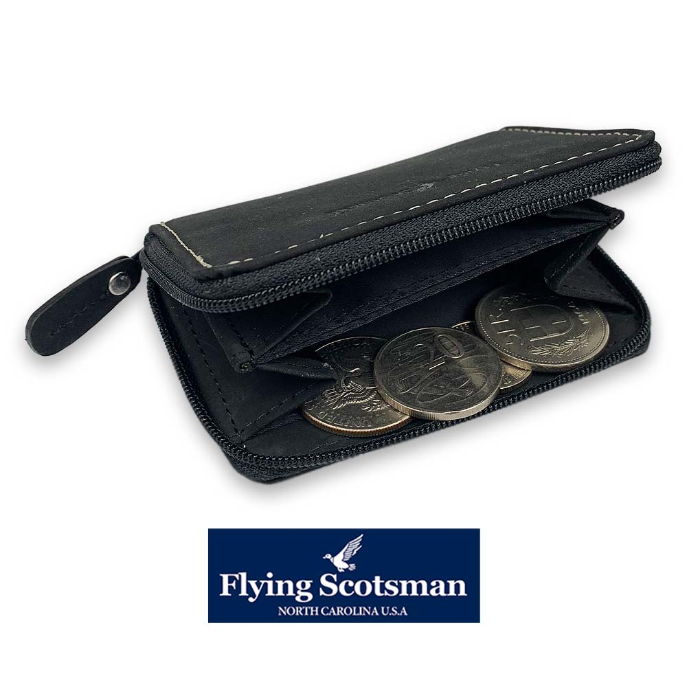 All 3 colors Flying Scotsman Real Leather Stitch Design Coin Case Coin Purse