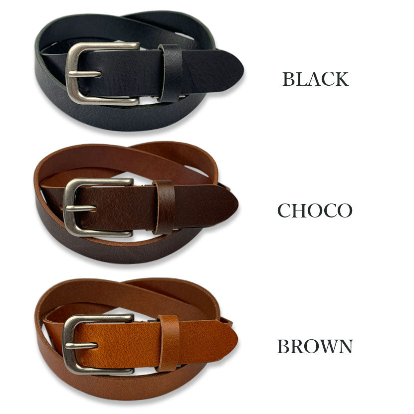 3 colors and 2 sizes LIBRO Made in Japan Real Leather Plain Belt Leather Genuine Leather Large