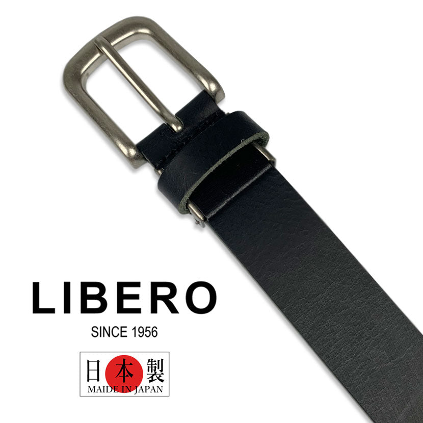 3 colors and 2 sizes LIBRO Made in Japan Real Leather Plain Belt Leather Genuine Leather Large