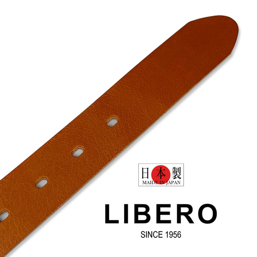 3 colors and 2 sizes LIBERO Made in Japan Real Leather Plain Belt Leather Cowhide Width 3.5cm