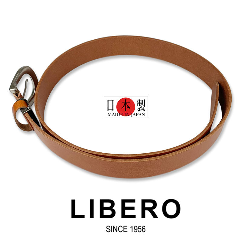 3 colors and 2 sizes LIBERO Made in Japan Real Leather Plain Belt Leather Cowhide Width 3.5cm