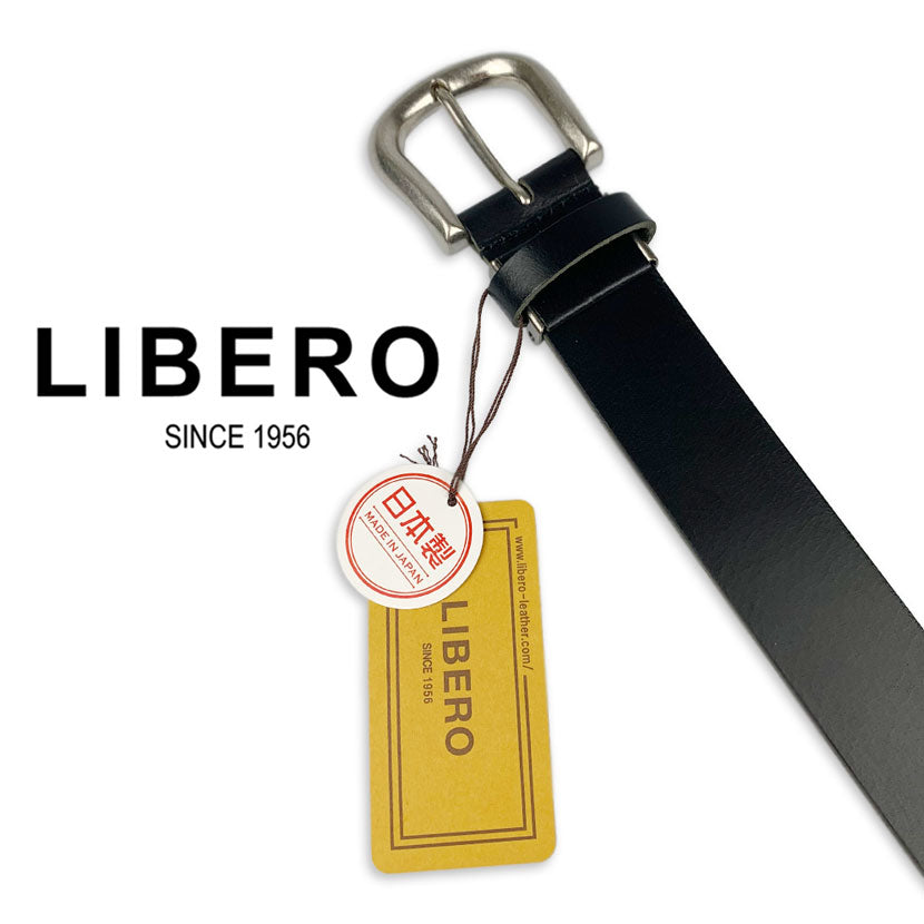 3 colors and 2 sizes LIBERO Made in Japan Real Leather Plain Belt Leather Cowhide Width 3.5cm