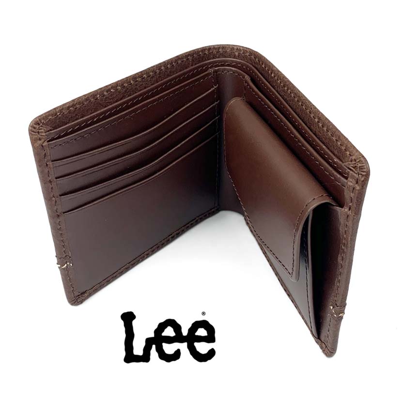 【全4色】　Lee リー ステッチデザイン 二つ折り財布 ショートウォレット フラップポケット（0520529）