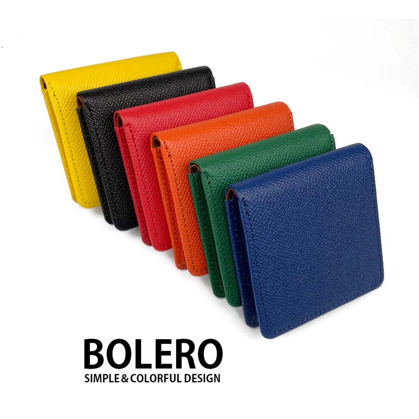 [6 colors] BOLERO Made in Japan Real Leather Box Design Coin Case Coin Purse Box Type