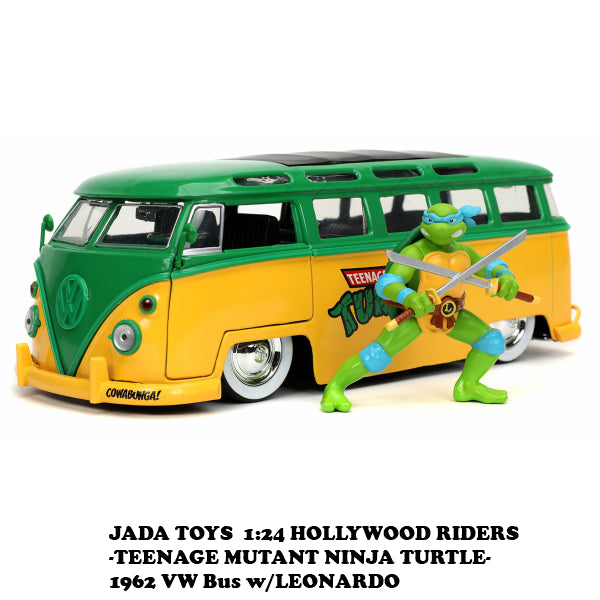 1:24 TURTLES 1962 VW Bus w/LEONARDO 【タートルズ】ミニカー