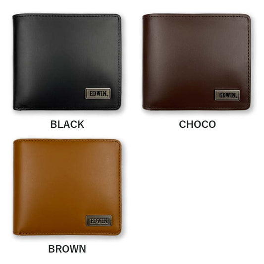 [All 3 colors] EDWIN Wallet Bi-fold wallet with inner bellow Recycled leather Edwin