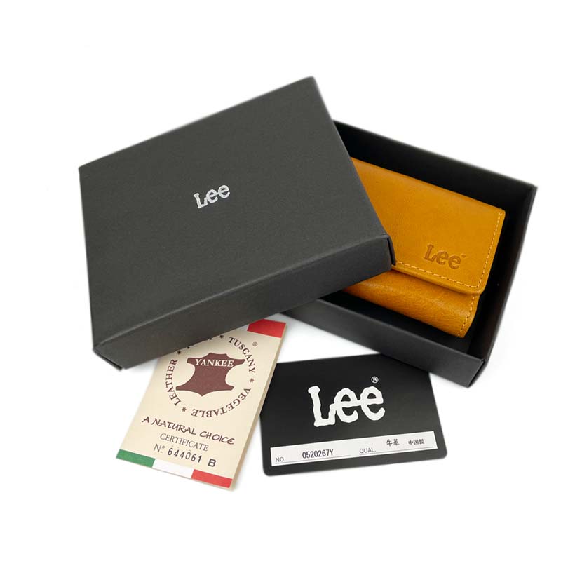 [7 colors in total] LEE Luxury Italian Leather Trifold Wallet Compact Mini Wallet