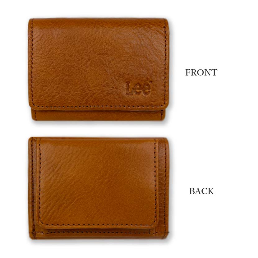 [7 colors in total] LEE Luxury Italian Leather Trifold Wallet Compact Mini Wallet