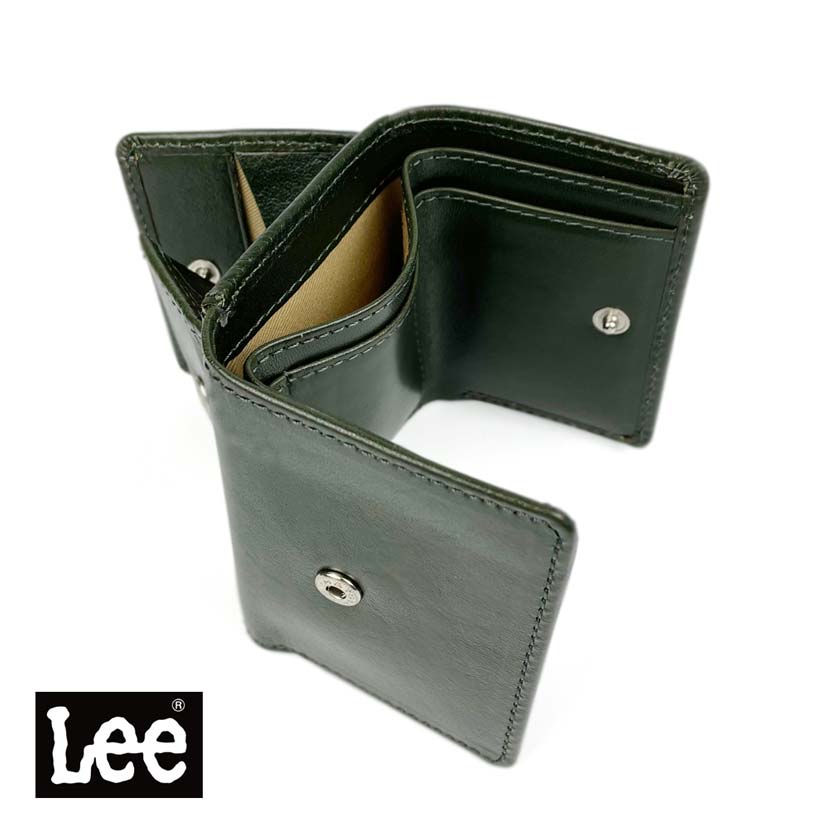 [7 colors in total] LEE Luxury Italian Leather Trifold Wallet Compact Mini Wallet