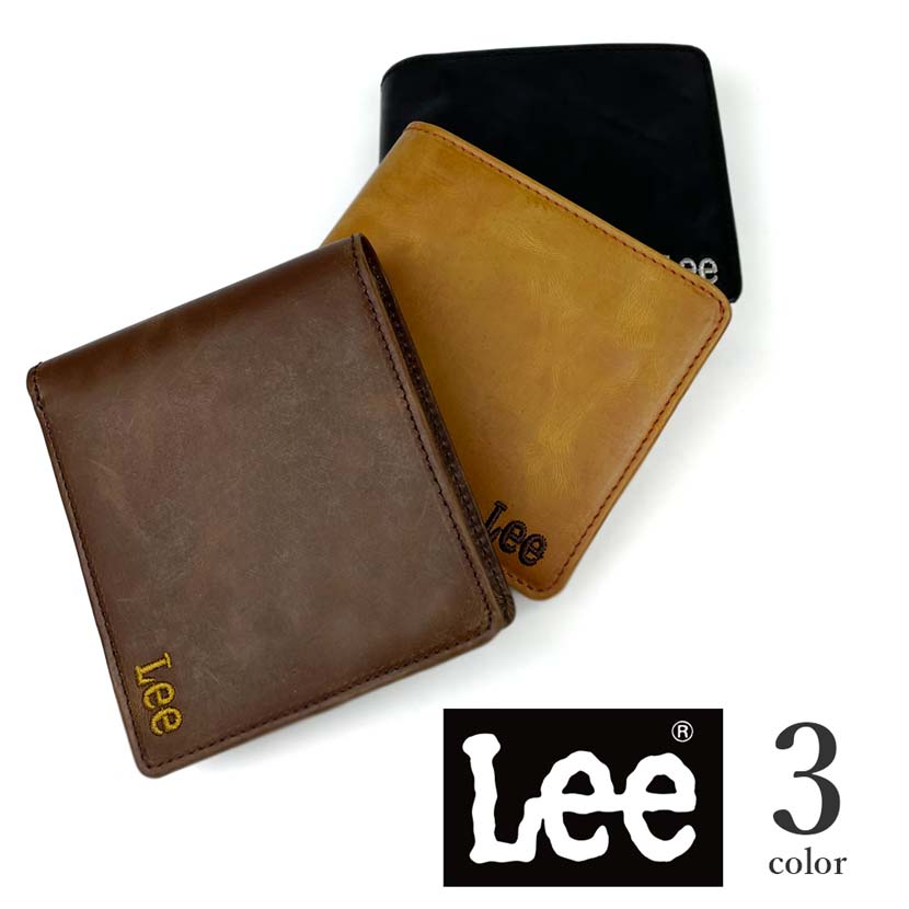 【全3色】 LEE リー 中ベラ  二つ折り 財布 フラップポケット小銭入れ ショートウォレット