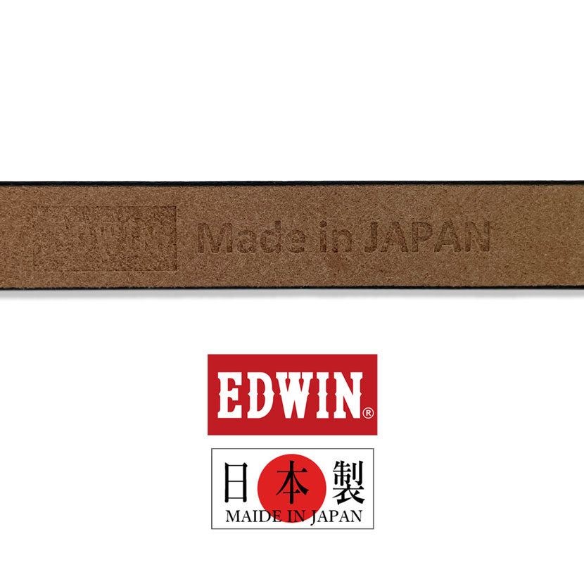 【全3色】日本製 EDWIN エドウイン リアルレザー タイト ベルト