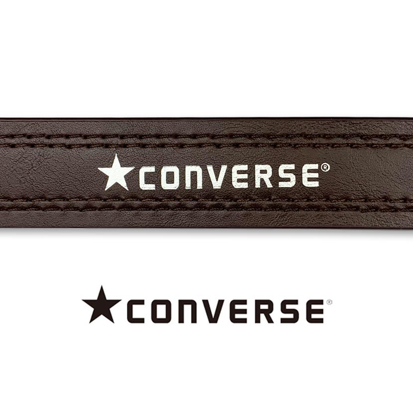 全3色 converse コンバース リアルレザーダブルステッチベルト タイト 男女兼用 本革 革皮