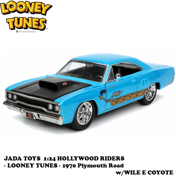 1:24 LOONEY TUNES 1970 Plymouth Road w/WILE E COYOTE [Looney Tunes] Mini car