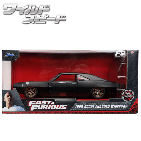 JADATOYS 1:24ワイルドスピードダイキャストカー DOM&#039;s 1968 DODGE CHARGER WIDEBODY