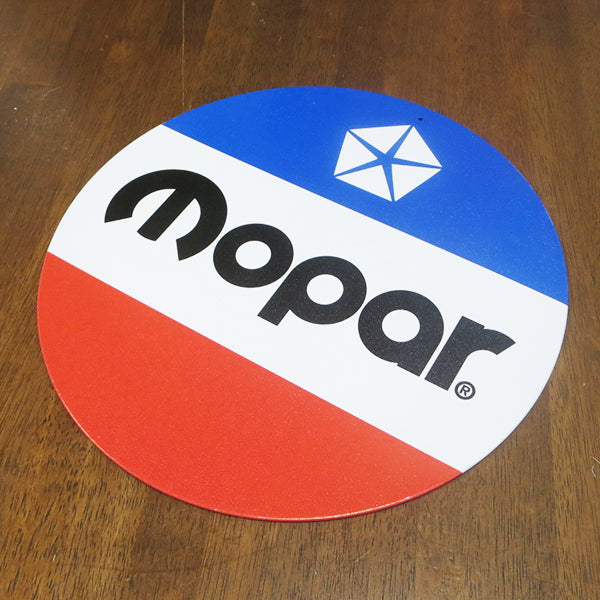 ラウンドメタルサイン MOPAR LOGO