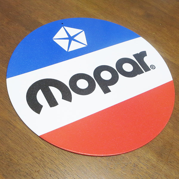 ラウンドメタルサイン MOPAR LOGO